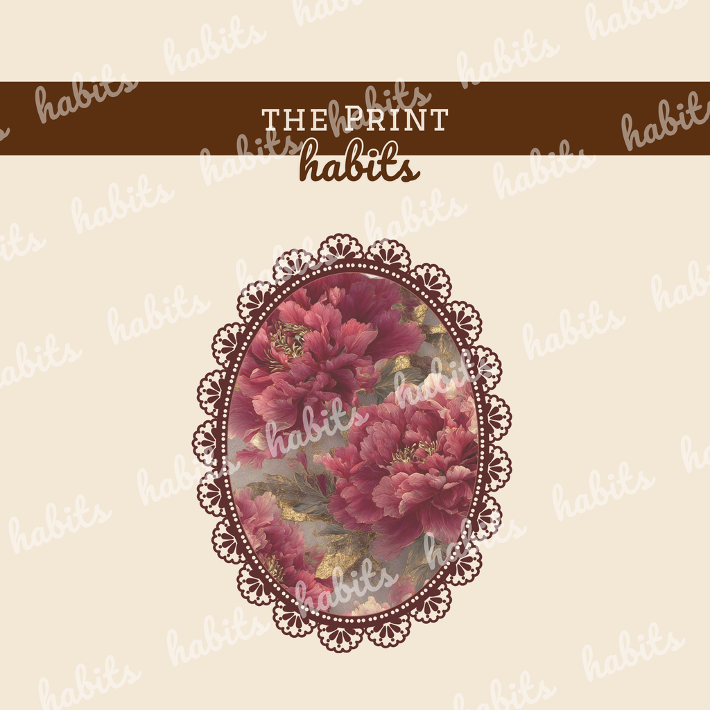 Floral Pendant Beige Oversized Hoodie