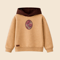 Floral Pendant Beige Oversized Hoodie