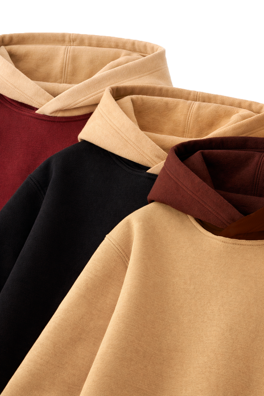 Two-Tone Plain Oversized Hoodie