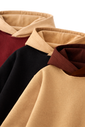 Two-Tone Plain Oversized Hoodie