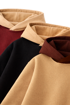 Two-Tone Plain Oversized Hoodie
