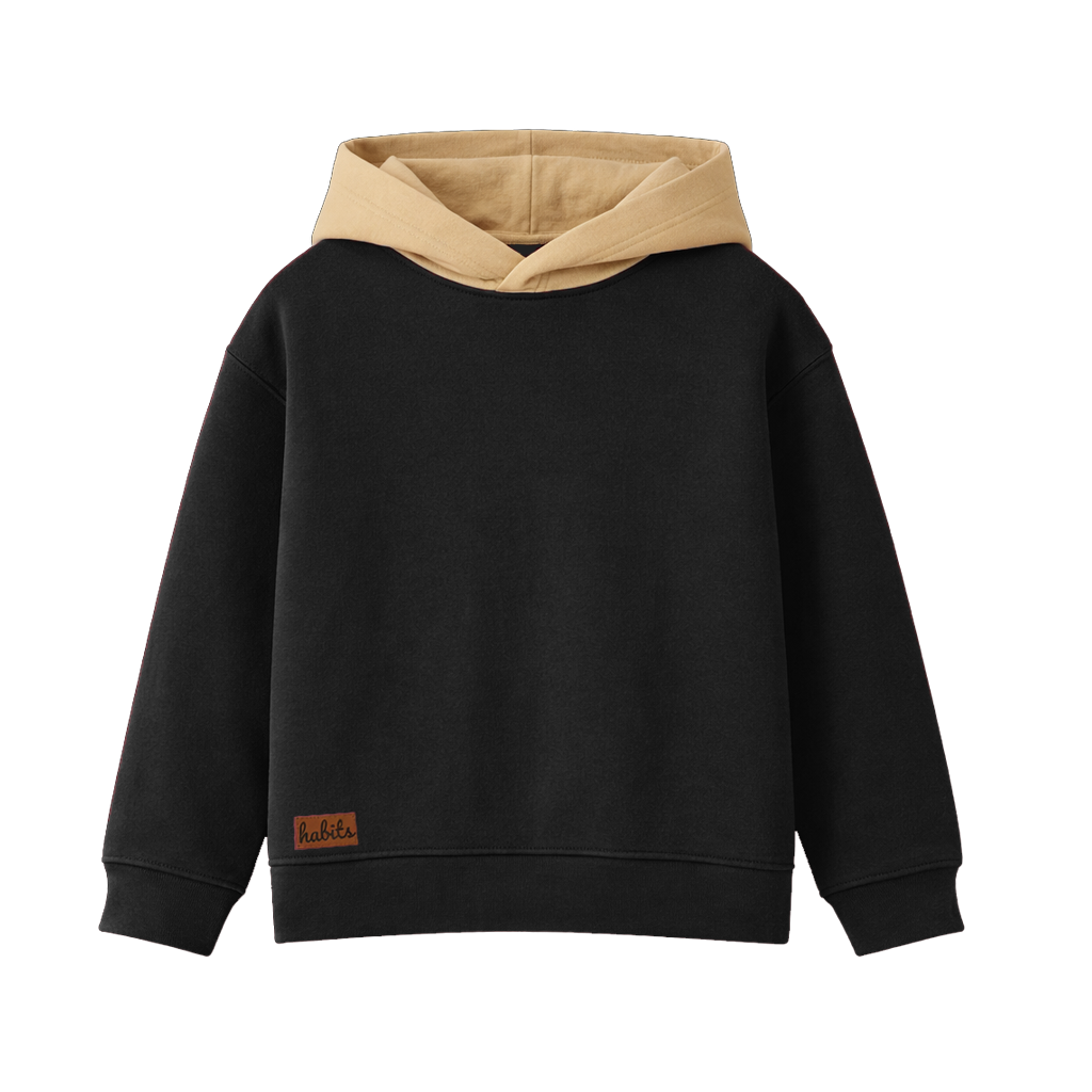 Two-Tone Plain Oversized Hoodie