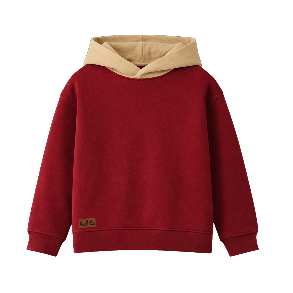 Two-Tone Plain Oversized Hoodie