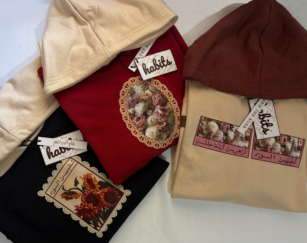 Floral Pendant Burgundy Oversized Hoodie